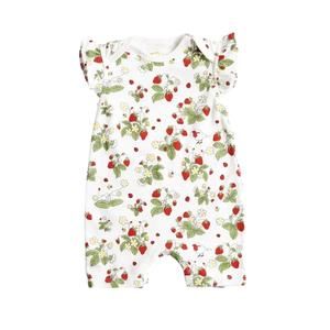 NEW PETIDOUX baby's romper in strawberry fields